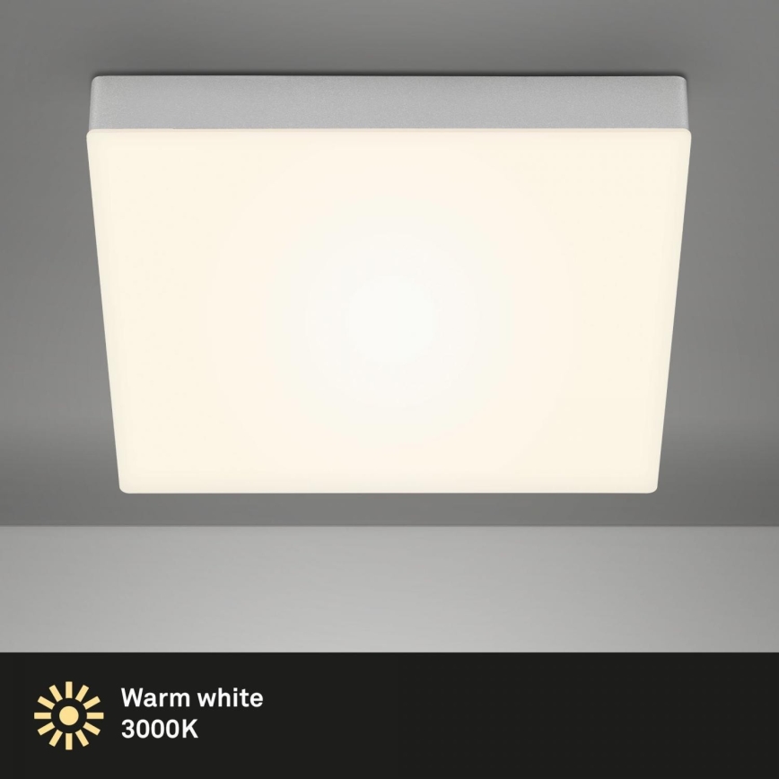 Briloner 7071-014 - LED Stropné svietidlo FLAME LED/21W/230V 3000K 28,7x28,7 cm strieborná