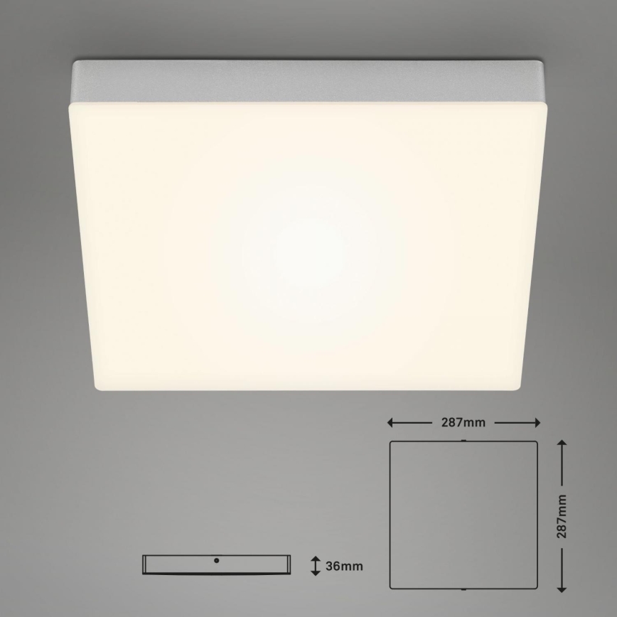 Briloner 7071-014 - LED Stropné svietidlo FLAME LED/21W/230V 3000K 28,7x28,7 cm strieborná