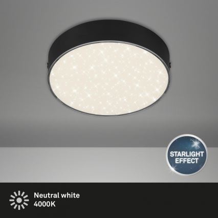 Briloner 7072-415 - LED Stropné svietidlo STAR SKY LED/11W/230V 4000K pr. 15 cm čierna