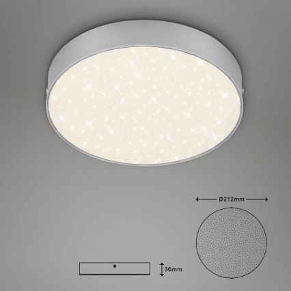 Briloner 7073-414 - LED Stropné svietidlo STAR SKY LED/16W/230V 4000K pr. 21 cm strieborná