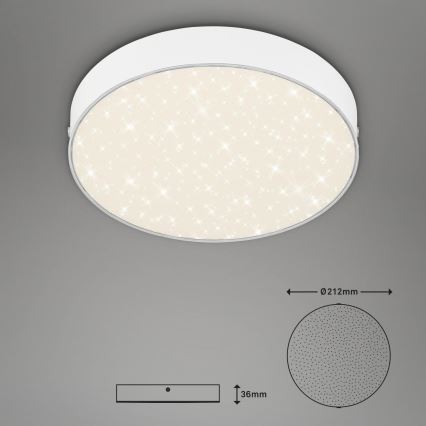 Briloner 7073-416 - LED Stropné svietidlo STAR SKY LED/16W/230V 4000K pr. 21 cm biela