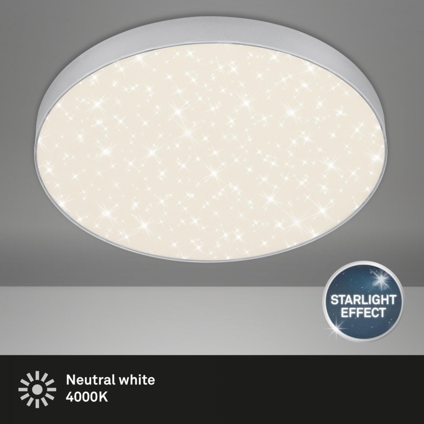 Briloner 7075-414 - LED Stropné svietidlo STAR SKY LED/24,5W/230V 4000K pr. 38 cm strieborná