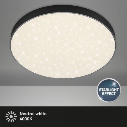 Briloner 7075-415 - LED Stropné svietidlo STAR SKY LED/24,5W/230V 4000K pr. 38 cm čierna