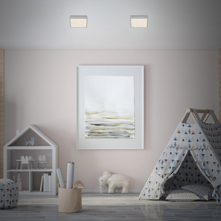 Briloner 7076-414 - LED Stropné svietidlo STAR SKY LED/11W/230V 4000K 15x15 cm strieborná