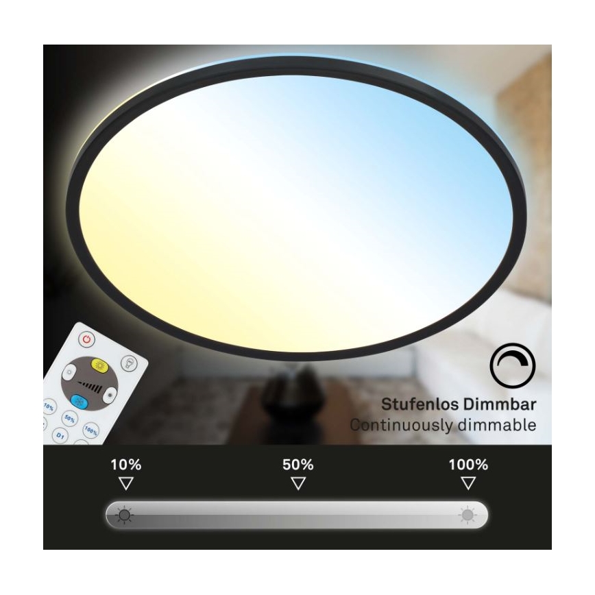 Briloner 7079-015 - LED Stmievateľné stropné svietidlo SLIM LED/18W/230V 2700-6500K + diaľkové ovládanie