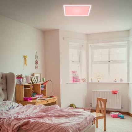 Briloner 7090-416 - LED RGBW Stmievateľné stropné svietidlo SLIM LED/15W/230V + diaľkové ovládanie