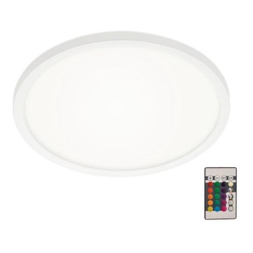 Briloner 7092-416 - LED RGBW Stmievateľné stropné svietidlo SLIM LED/15W/230V + diaľkové ovládanie