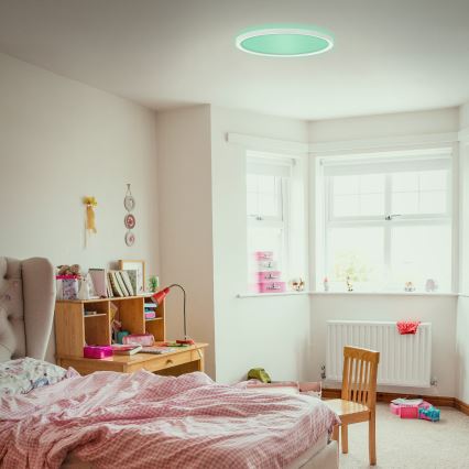 Briloner 7092-416 - LED RGBW Stmievateľné stropné svietidlo SLIM LED/15W/230V + diaľkové ovládanie