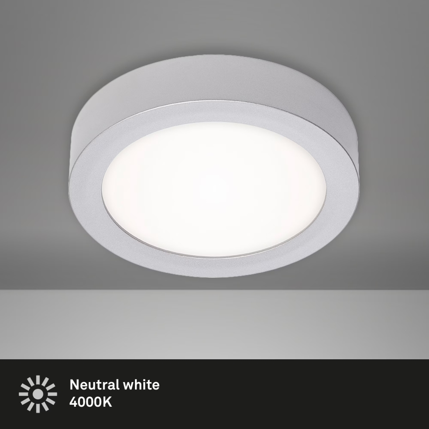 Briloner 7122-014 - LED stropné svietidlo FIRE LED/11W/230V 3000K priemer 17 cm strieborné