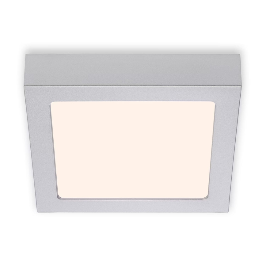 Briloner 7123-014 - LED Stropné svietidlo FIRE LED/12W/230V 3000K 17x17cm strieborné