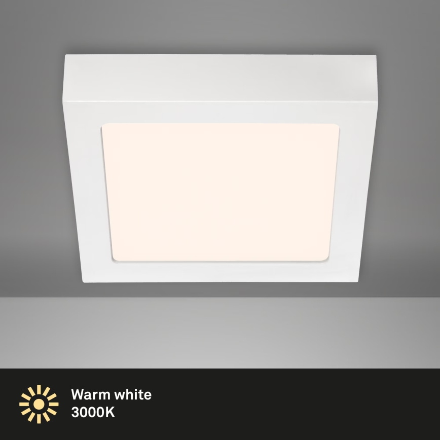Briloner 7123-016 - LED stropné svietidlo FIRE LED/12W/230V 3000K 17x17 cm biela
