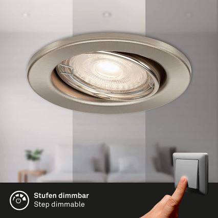 Briloner 7149-032 - SADA 3xLED Stmievateľné kúpeľňové svietidlo 1xGU10/5W/230V IP23