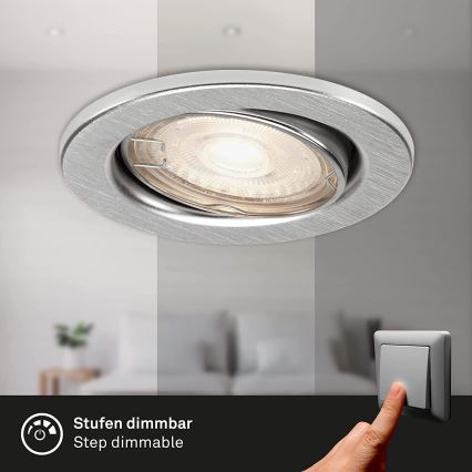 Briloner 7149-039 - SADA 3xLED Stmievateľné kúpeľňové svietidlo 1xGU10/5W/230V IP23