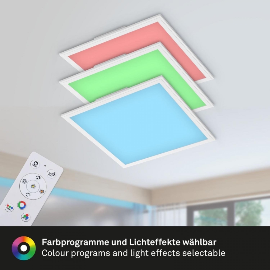 Briloner 7152-016 - LED RGB Stmievateľný prisadený panel COLOUR LED/24W/230V 3000-6500K + diaľkové ovládanie