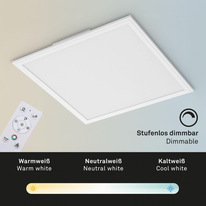 Briloner 7152-016 - LED RGB Stmievateľný prisadený panel COLOUR LED/24W/230V 3000-6500K + diaľkové ovládanie