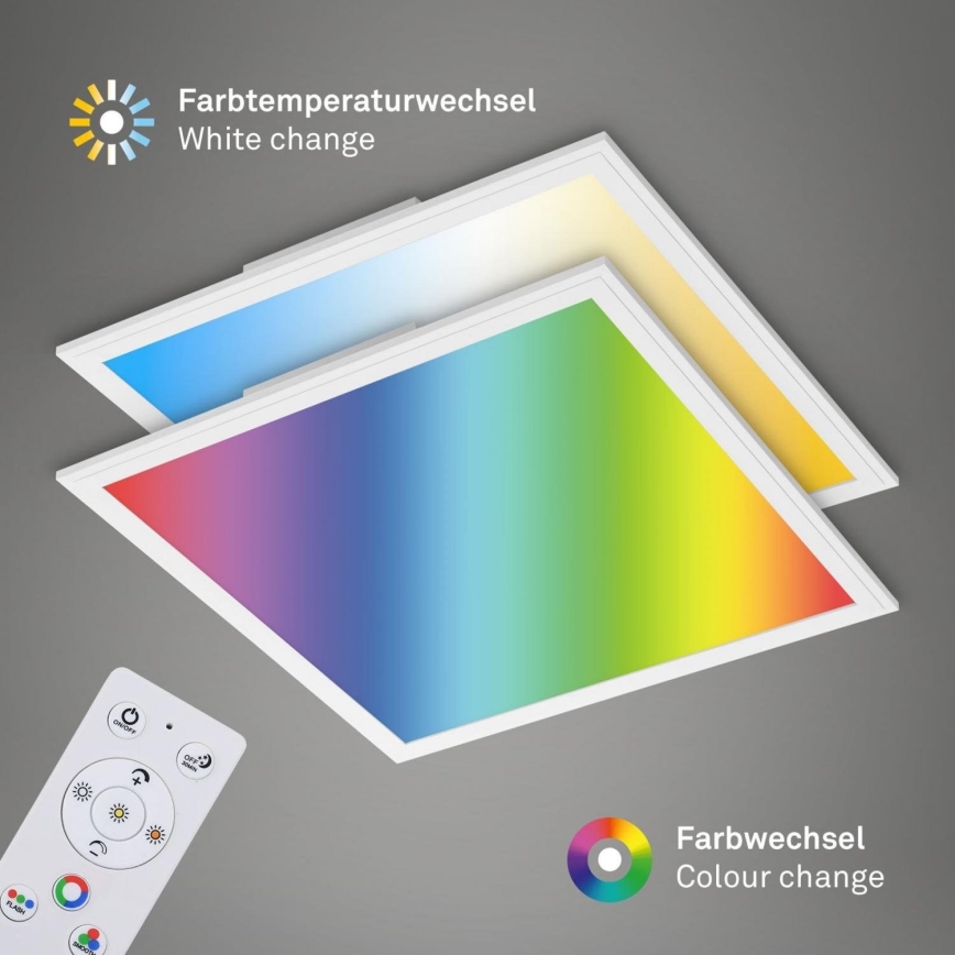 Briloner 7152-016 - LED RGB Stmievateľný prisadený panel COLOUR LED/24W/230V 3000-6500K + diaľkové ovládanie