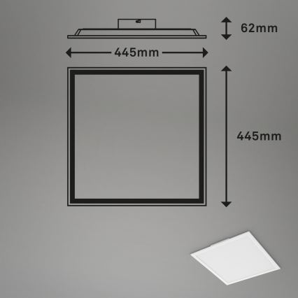 Briloner 7152-016 - LED RGB Stmievateľný prisadený panel COLOUR LED/24W/230V 3000-6500K + diaľkové ovládanie