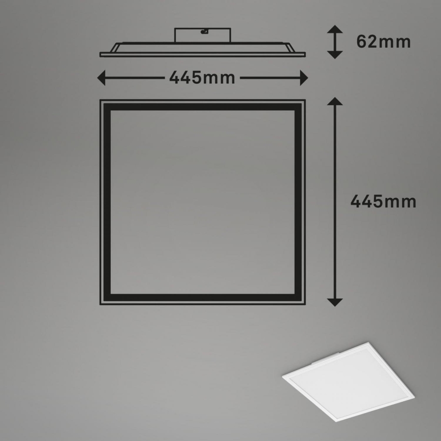 Briloner 7152-016 - LED RGB Stmievateľný prisadený panel COLOUR LED/24W/230V 3000-6500K + diaľkové ovládanie