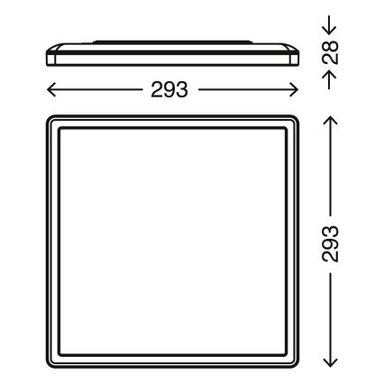 Briloner 7156-416 - LED Stropné svietidlo SLIM LED/18W/230V