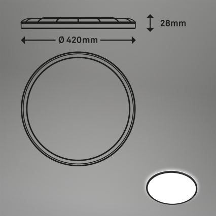 Briloner 7157-415 - LED Stropné svietidlo SLIM LED/22W/230V pr. 42 cm