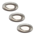 Briloner 7180-032 - SADA 3x LED Stmievateľné kúpeľňové podhľadové svietidlo COOL&COSY 1xGU10/5W/230V 2700/4000K IP44