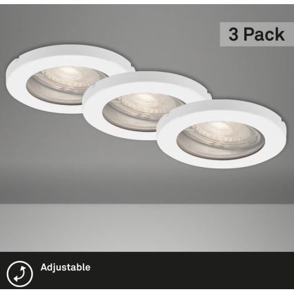 Briloner 7180-036 - SADA 3x LED Stmievateľné kúpeľňové podhľadové svietidlo COOL&COSY 1xGU10/5W/230V 2700/4000K IP44