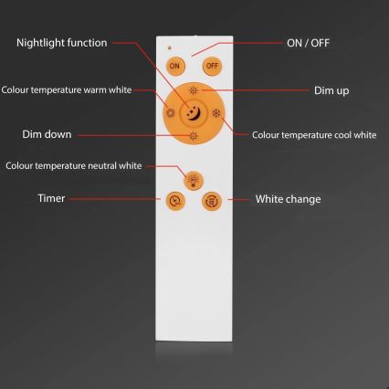 Briloner 7194-016 - LED  Stmievateľné stropné svietidlo SIMPLE LED/18W/230V 3000-6500K + diaľkové ovládanie