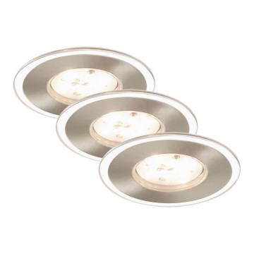 Briloner 7197-032 - SADA 3x LED Stmievateľné kúpeľňové podhľadové svietidlo LED/4,5W/230V IP44