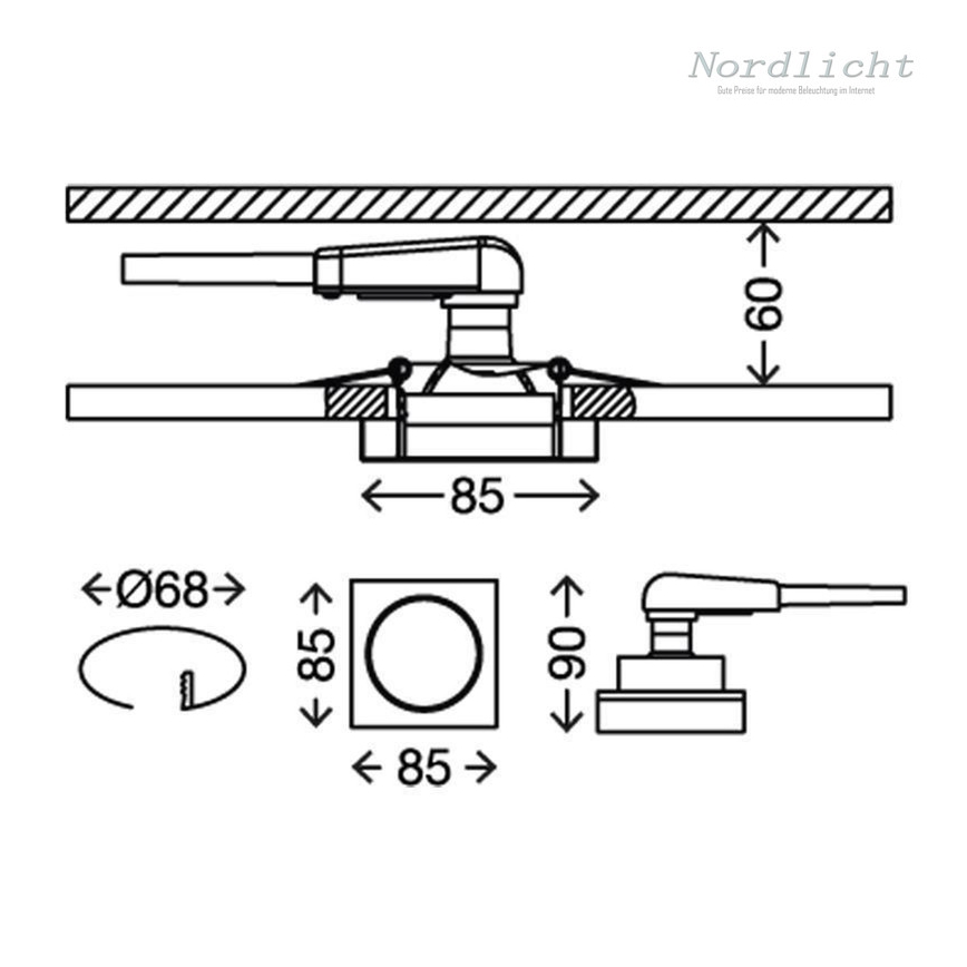 Briloner 7200-016 - LED Kúpeľňové podhľadové svietidlo ATTACH 1xGU10/3W/230V IP23