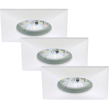 Briloner 7205-036 - SADA 3x LED Kúpeľňové podhľadové svietidlo ATTACH LED/5W/230V IP44 biela