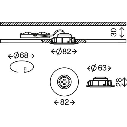 Briloner 7209-019 - LED Kúpeľňové podhľadové svietidlo ATTACH LED/5W/230V IP23