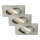 Briloner 7210-032 - SADA 3x LED Kúpeľňové podhľadové svietidlo ATTACH LED/5W/230V IP23 matný chróm
