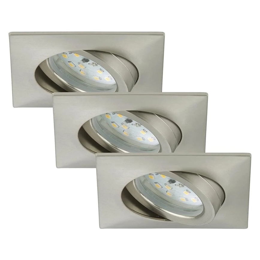 Briloner 7210-032 - SADA 3x LED Kúpeľňové podhľadové svietidlo ATTACH LED/5W/230V IP23 matný chróm