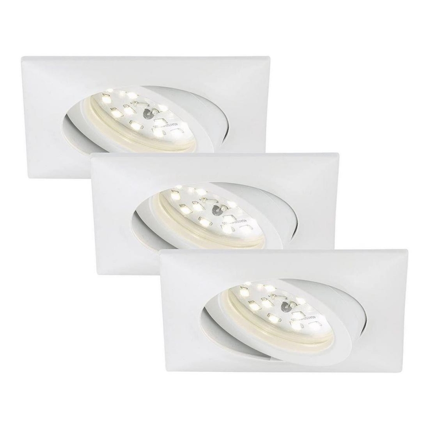 Briloner 7210-036 - SADA 3x LED Kúpeľňové podhľadové svietidlo ATTACH LED/5W/230V IP23 biela