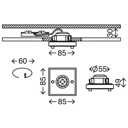 Briloner 7215-012 - LED Kúpeľňové podhľadové svietidlo ATTACH LED/5W/230V IP44