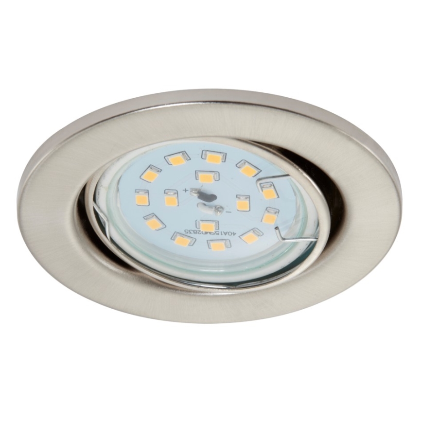 Briloner 7220-032 - SADA 3x LED Kúpeľňové podhľadové svietidlo FIT 1xGU10/5W/230V matný nikel