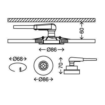 Briloner 7220-032 - SADA 3x LED Kúpeľňové podhľadové svietidlo FIT 1xGU10/5W/230V matný nikel