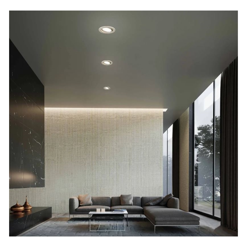 Briloner 7221-032 - SADA 3x LED Kúpeľňové podhľadové svietidlo 1xGU10/3W/230V IP23 matný chróm