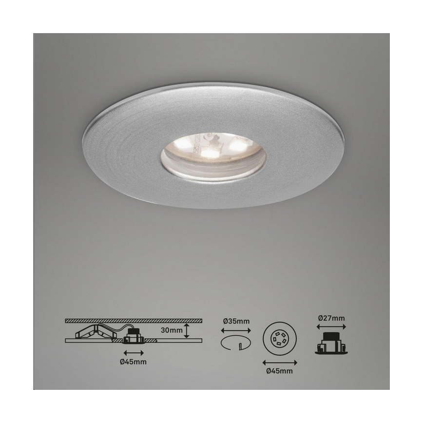 Briloner 7240-039 - SADA 3x LED Kúpeľňové podhľadové svietidlo LED/1,8W/230V IP44