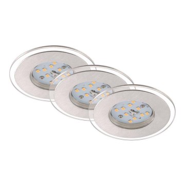 Briloner 7257-039 - SADA 3x LED Kúpeľňové podhľadové svietidlo ATTACH LED/4,5W/230V IP44