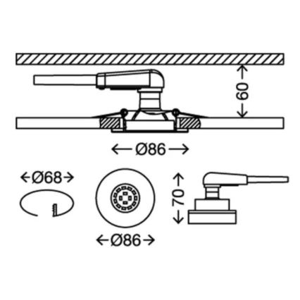 Briloner 7277-038 - SADA 3x LED Stmievateľné kúpeľňové podhľadové svietidlo 1xGU10/5W/230V IP23