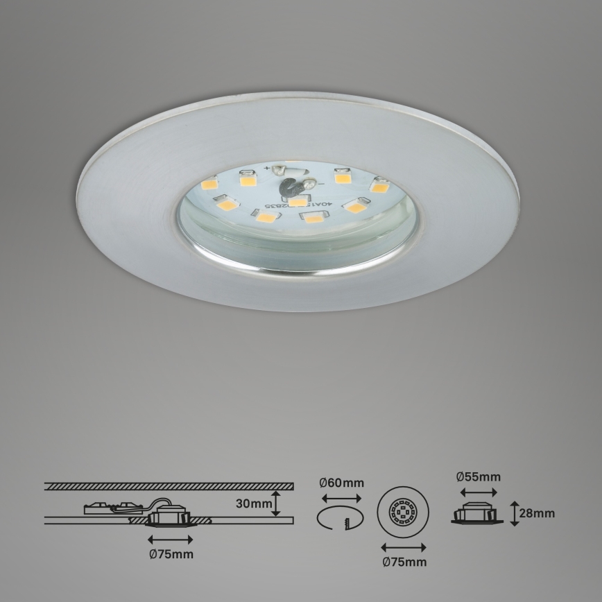 Briloner 7295-019 - LED Stmievateľné kúpeľňové podhľadové svietidlo ATTACH LED/6,5W/230V IP44
