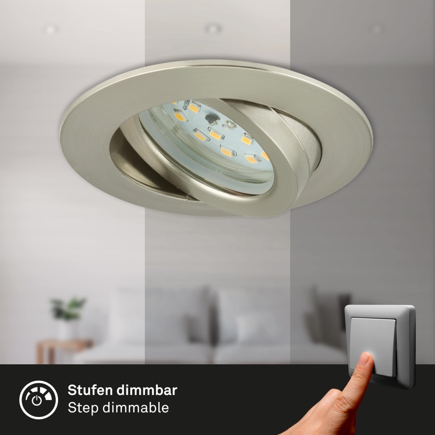 Briloner 7296-012 - LED Stmievateľné kúpeľňové podhľadové svietidlo ATTACH LED/6,5W/230V IP23 matný chróm