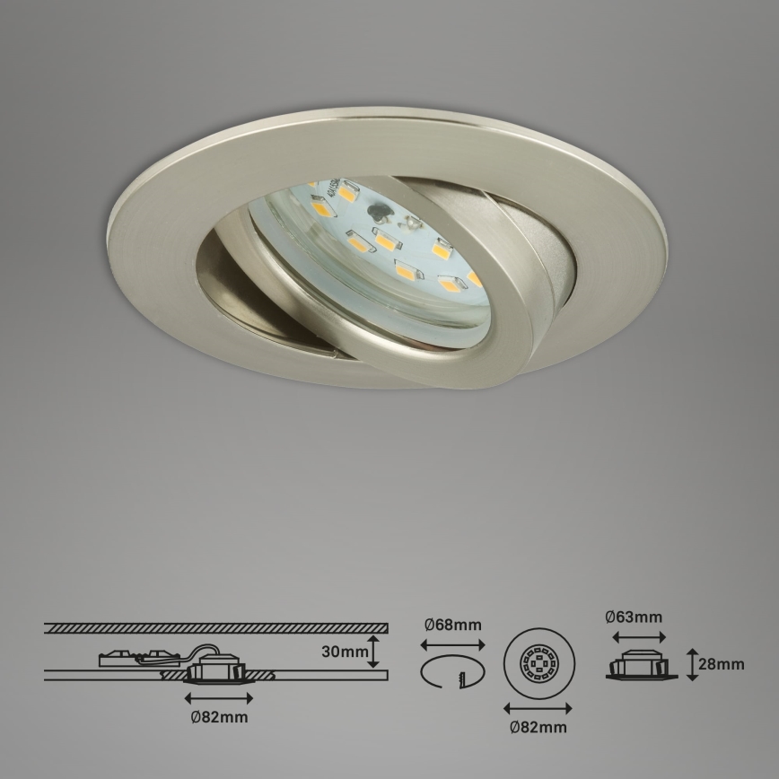 Briloner 7296-012 - LED Stmievateľné kúpeľňové podhľadové svietidlo ATTACH LED/6,5W/230V IP23 matný chróm