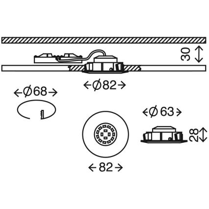 Briloner 7296-012 - LED Stmievateľné kúpeľňové podhľadové svietidlo ATTACH LED/6,5W/230V IP23 matný chróm