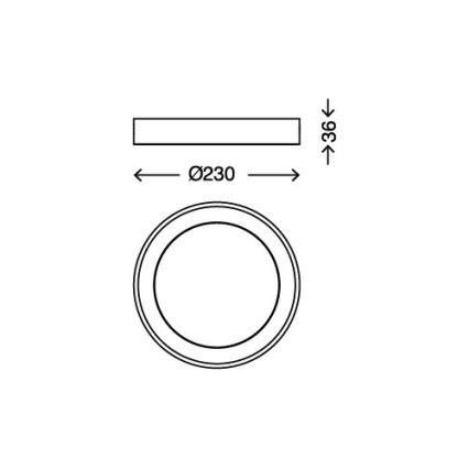 Briloner 7300-016 - LED Stropné svietidlo LED/18W/230V