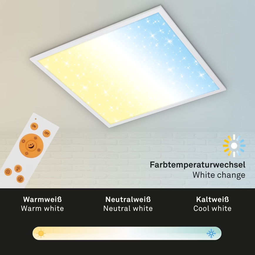 Briloner 7303-016 - LED Stmievateľné stropné svietidlo STARRY SKY LED/36W/230V 3000-6000K + diaľkové ovládanie
