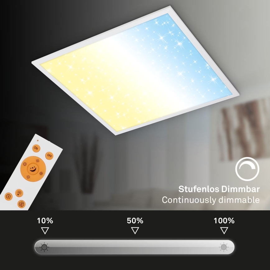 Briloner 7303-016 - LED Stmievateľné stropné svietidlo STARRY SKY LED/36W/230V 3000-6000K + diaľkové ovládanie