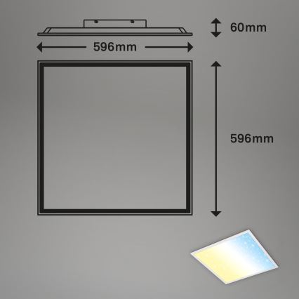Briloner 7303-016 - LED Stmievateľné stropné svietidlo STARRY SKY LED/36W/230V 3000-6000K + diaľkové ovládanie