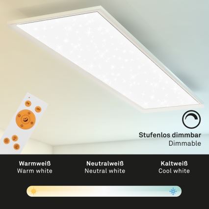 Briloner 7304-016 - LED Stmievateľné stropné svietidlo STARRY SKY LED/36W/230V 3000-6000K + diaľkové ovládanie